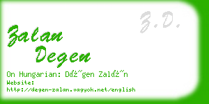 zalan degen business card